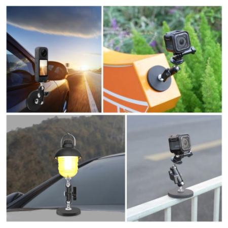 PULUZ PU1083B - ramię Magic Arm z podstawką/stojakiem magnetycznym - przykład użycia